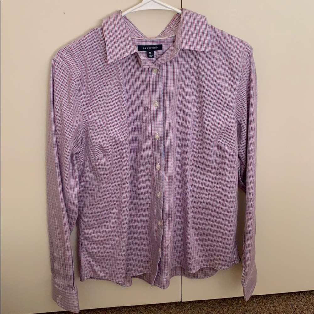 Lands end No iron oxford in perfect condition